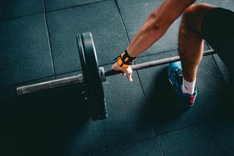 a person about to lift a barbell